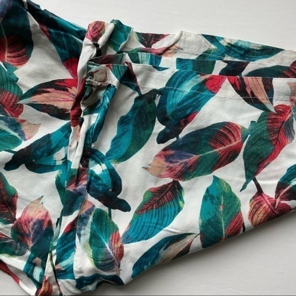 Onia • Topical Leafy Mila Pants • Green Pink White Loose Lightweight - Picture 5 of 8